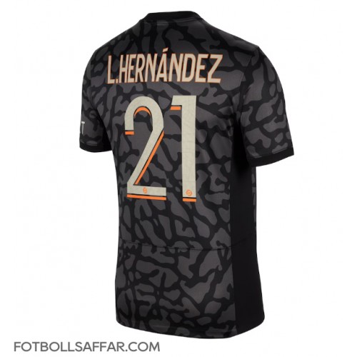 Paris Saint-Germain Lucas Hernandez #21 Tredjeställ 2023-24 Kortärmad